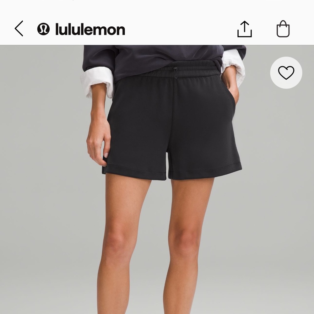 Softstreme High-Rise Short 4" Lululemon Athletic Black Women's Shorts
